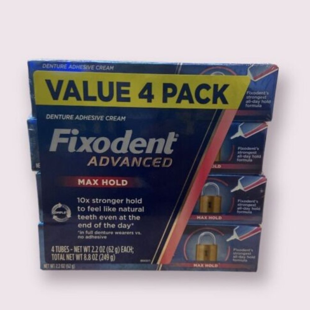 COPY - Fixodent Ultra Max Hold Secure Denture Adhesive Cream for Full and Parti…